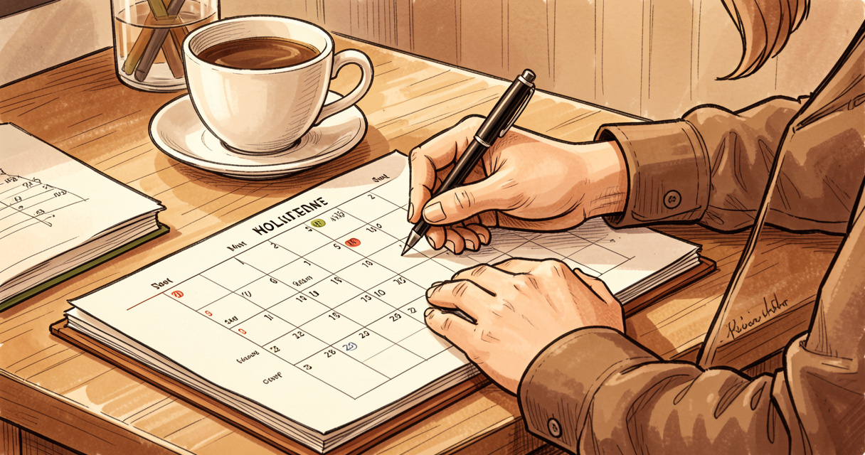 Planification des congés autour des jours fériés 2026 sur un bureau