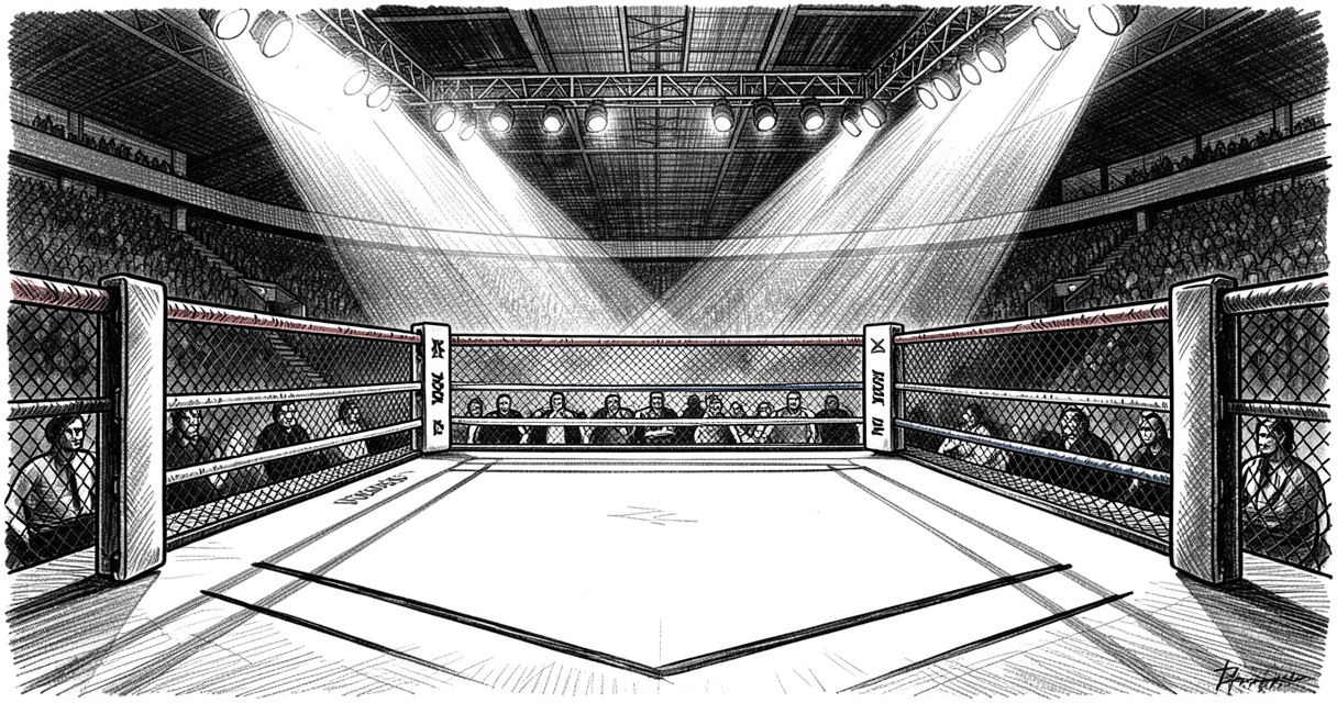 Analyse du film The Smashing Machine – le ring de MMA vide, symbole de la solitude du combattant