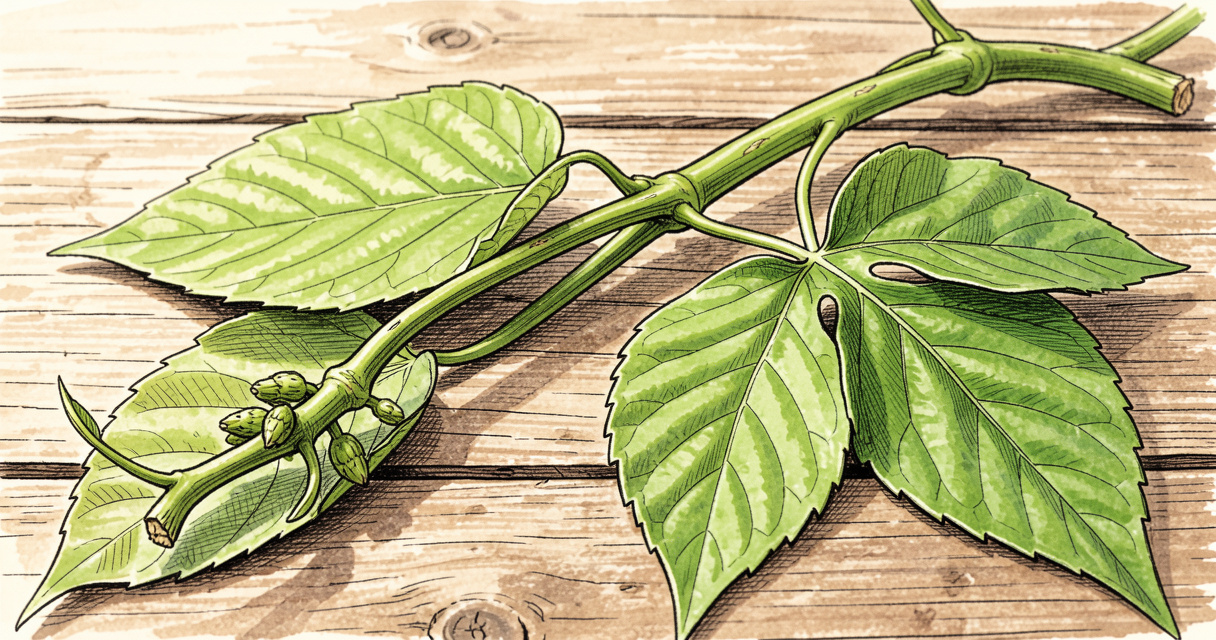 Liane Banisteriopsis caapi et feuilles de Psychotria viridis utilisées pour fabriquer l'ayahuasca