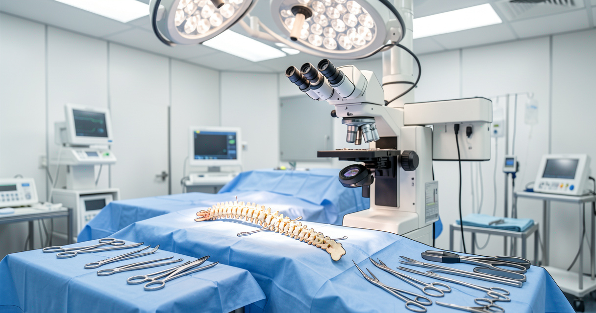 Bloc opératoire de neurochirurgie du rachis, spécialité du docteur Delajoux