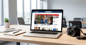 Rédaction numérique illustrant la création d'un média local en ligne